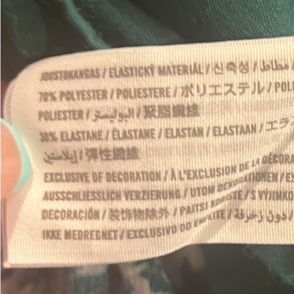 Abercrombie & Fitch green floral short sleeve smocked midi dress Medium - Picture 11 of 13